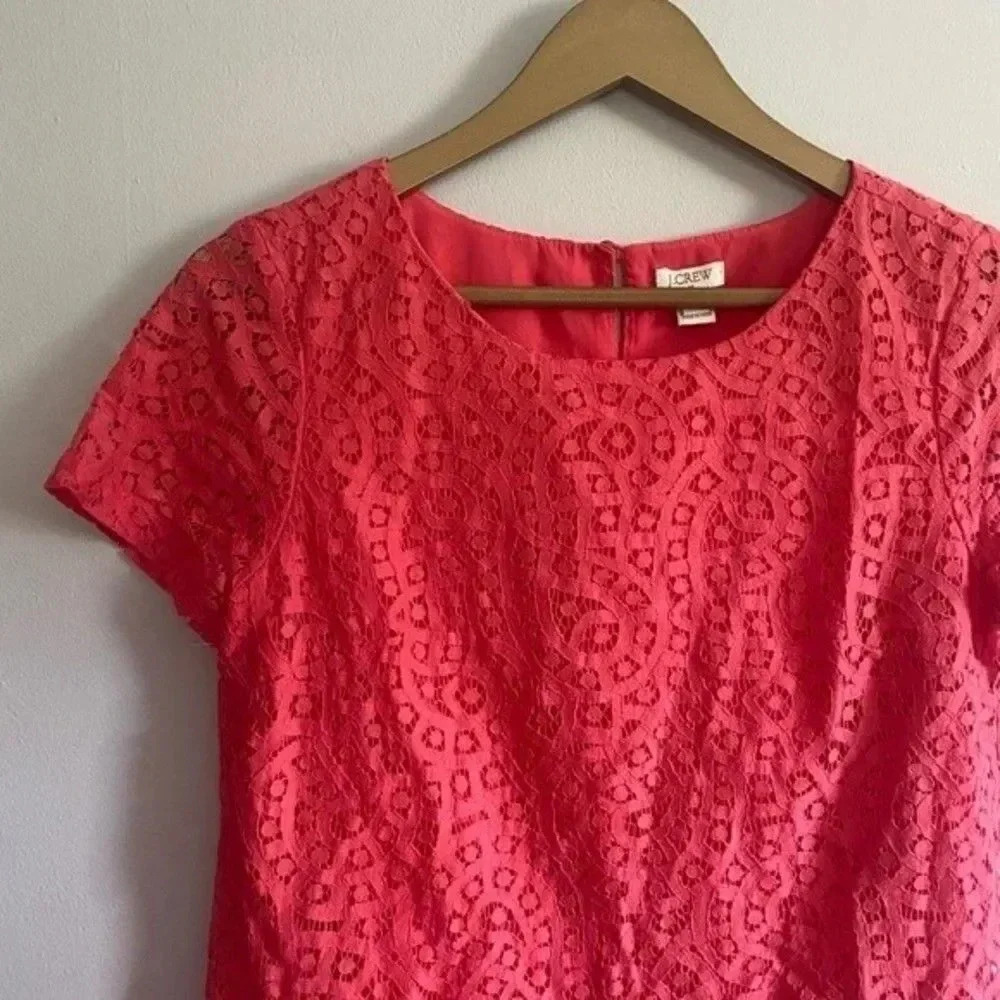 J. Crew Coral Lace Top - Picture 8 of 14